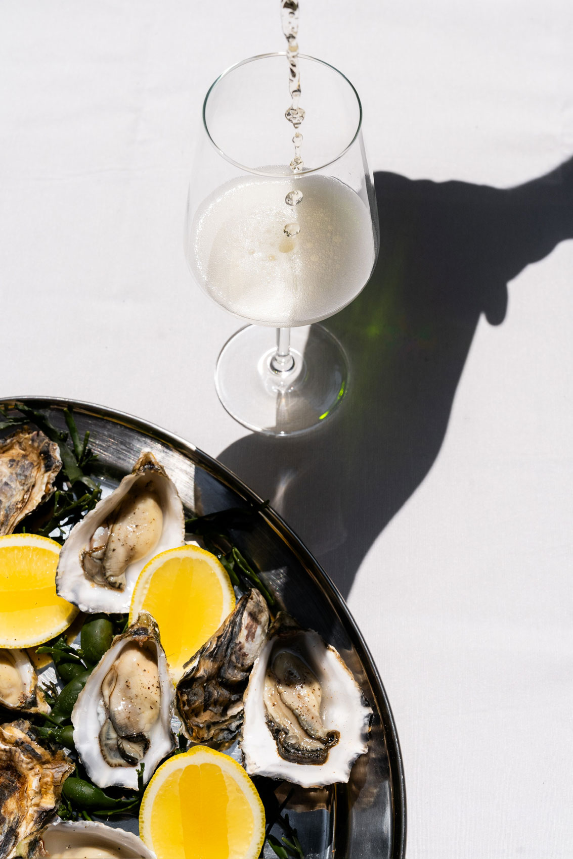 Rosco Glass of white with Oyster
